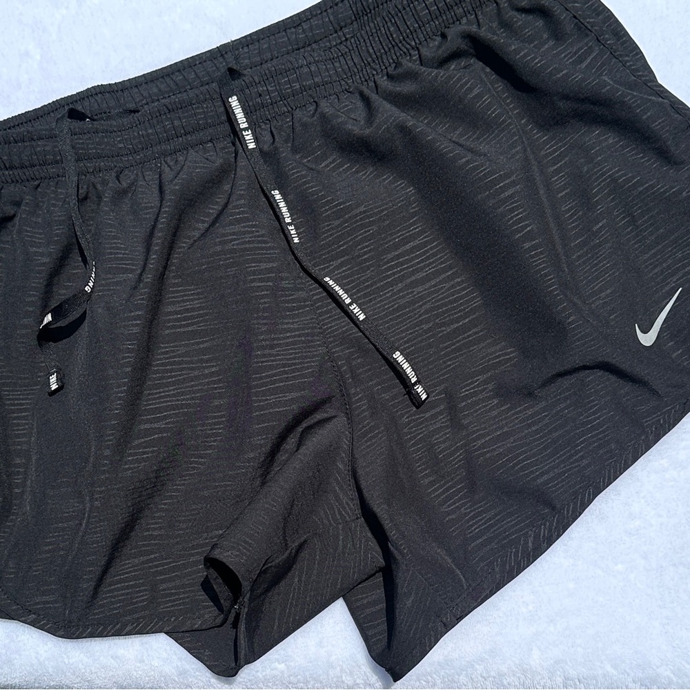 Nike Black Patterned Running Shorts
